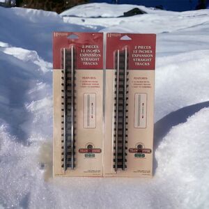 2 Lemax Train Tracks Straight NEW 84211 Expansion Replacement Village Collection